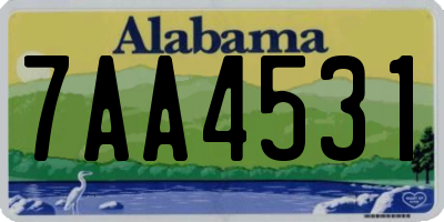 AL license plate 7AA4531
