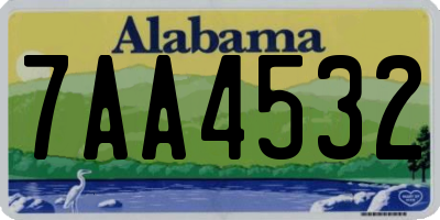 AL license plate 7AA4532