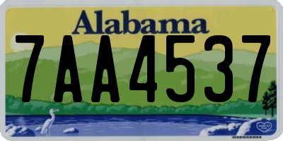AL license plate 7AA4537