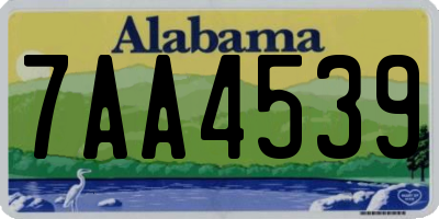 AL license plate 7AA4539
