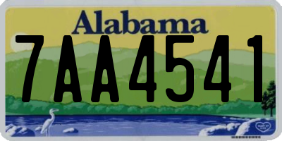 AL license plate 7AA4541