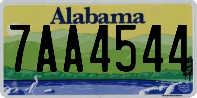 AL license plate 7AA4544