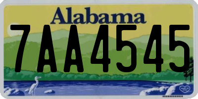 AL license plate 7AA4545