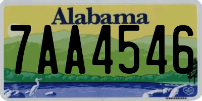AL license plate 7AA4546