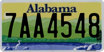AL license plate 7AA4548