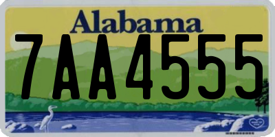 AL license plate 7AA4555