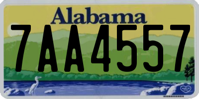 AL license plate 7AA4557