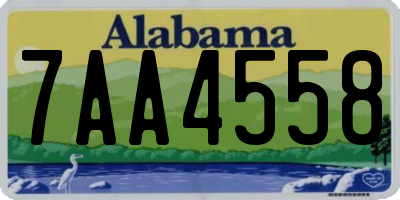 AL license plate 7AA4558