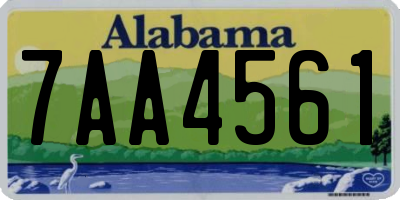 AL license plate 7AA4561