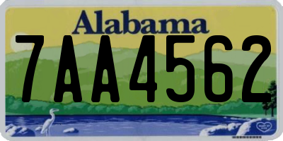 AL license plate 7AA4562