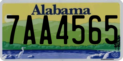 AL license plate 7AA4565