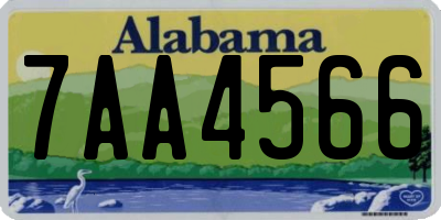 AL license plate 7AA4566