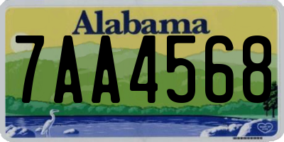 AL license plate 7AA4568