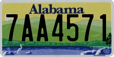 AL license plate 7AA4571