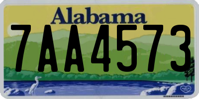 AL license plate 7AA4573