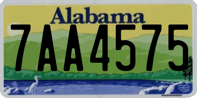 AL license plate 7AA4575