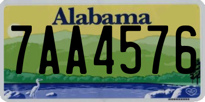 AL license plate 7AA4576