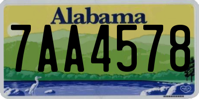 AL license plate 7AA4578