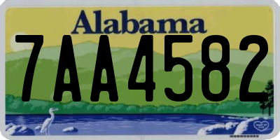 AL license plate 7AA4582