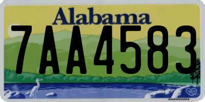 AL license plate 7AA4583
