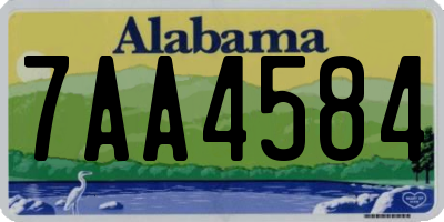 AL license plate 7AA4584