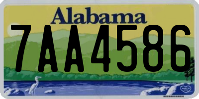 AL license plate 7AA4586