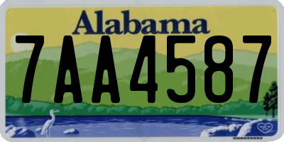 AL license plate 7AA4587