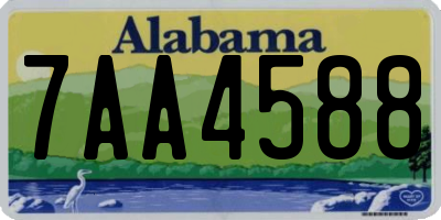 AL license plate 7AA4588
