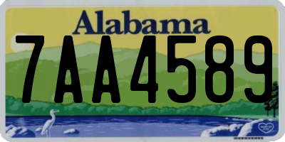 AL license plate 7AA4589