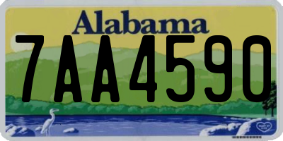 AL license plate 7AA4590