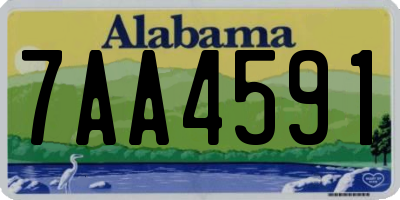 AL license plate 7AA4591