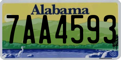 AL license plate 7AA4593
