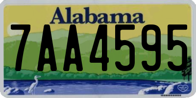 AL license plate 7AA4595