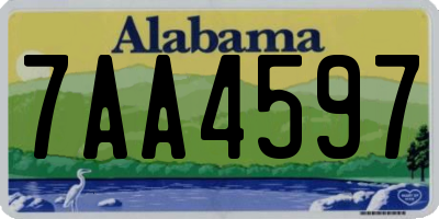 AL license plate 7AA4597