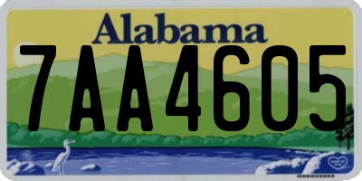 AL license plate 7AA4605