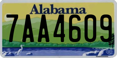 AL license plate 7AA4609
