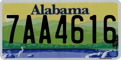 AL license plate 7AA4616