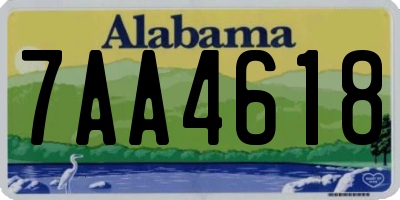 AL license plate 7AA4618