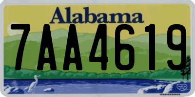 AL license plate 7AA4619
