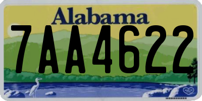 AL license plate 7AA4622