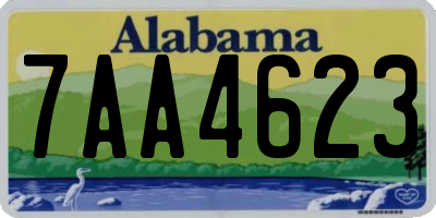 AL license plate 7AA4623