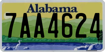 AL license plate 7AA4624