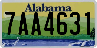 AL license plate 7AA4631