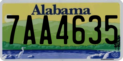 AL license plate 7AA4635