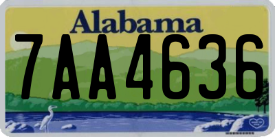 AL license plate 7AA4636