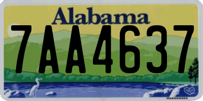AL license plate 7AA4637