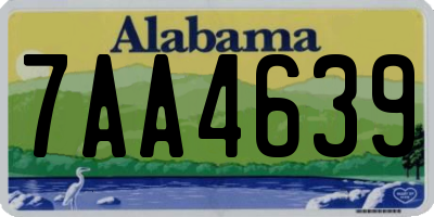 AL license plate 7AA4639