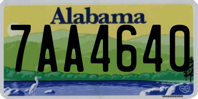 AL license plate 7AA4640