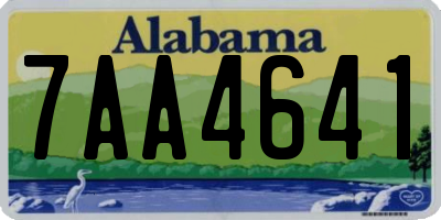 AL license plate 7AA4641