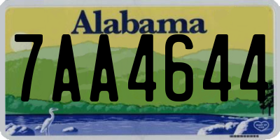 AL license plate 7AA4644
